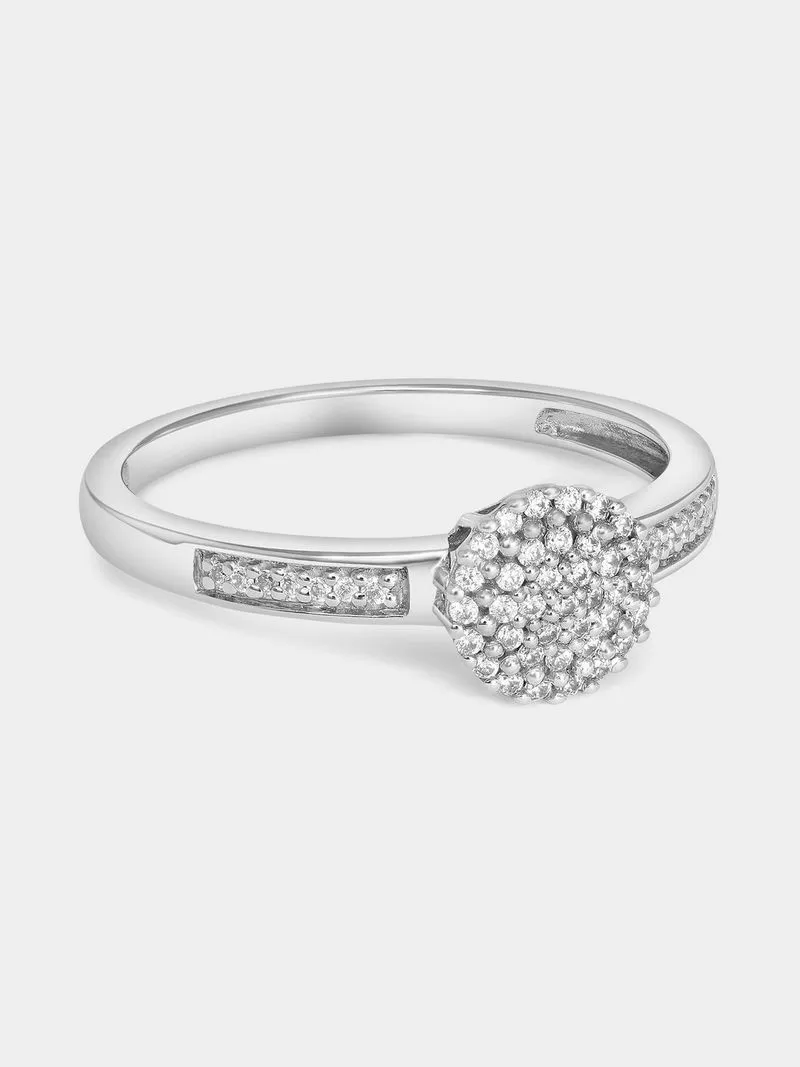 White Gold 0.17ct Diamond Round Multi-Stone Ring