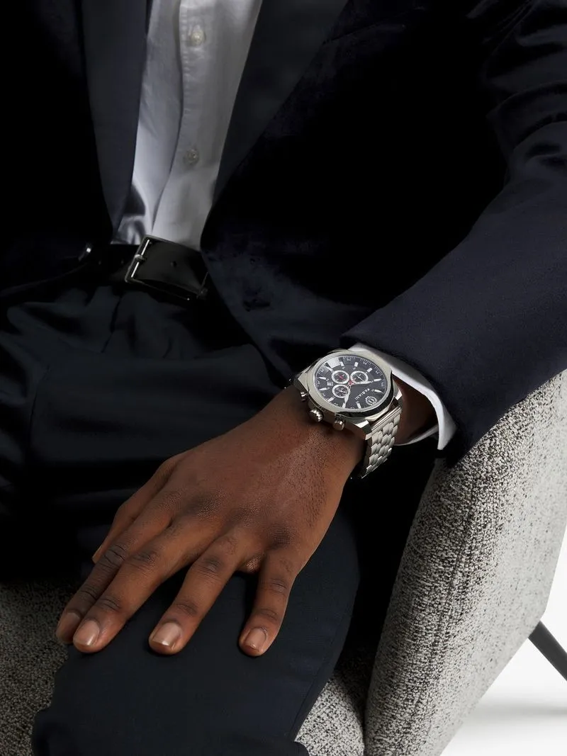 Fabiani Men's Chronograph Bracelet Silver/White Watch