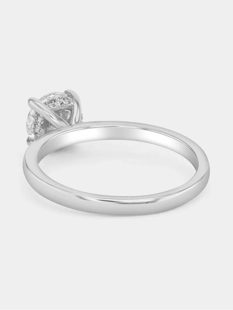 White Gold 1ct Lab Grown Diamond Solitaire Ring