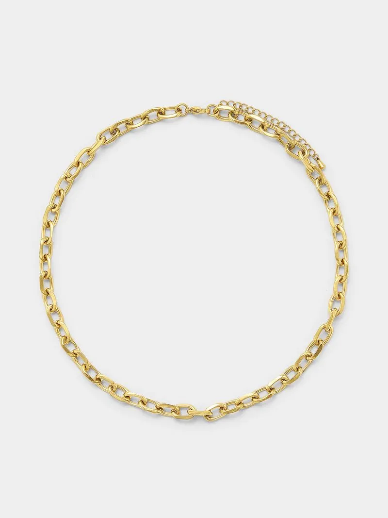 Stainless Steel 18ct Gold Plated Waterproof Anchor Chain