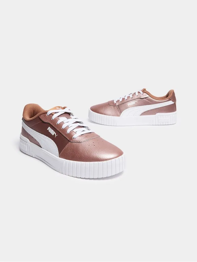 Junior Grade-School Puma Carina 2.0 Rose Gold/White Sneakers