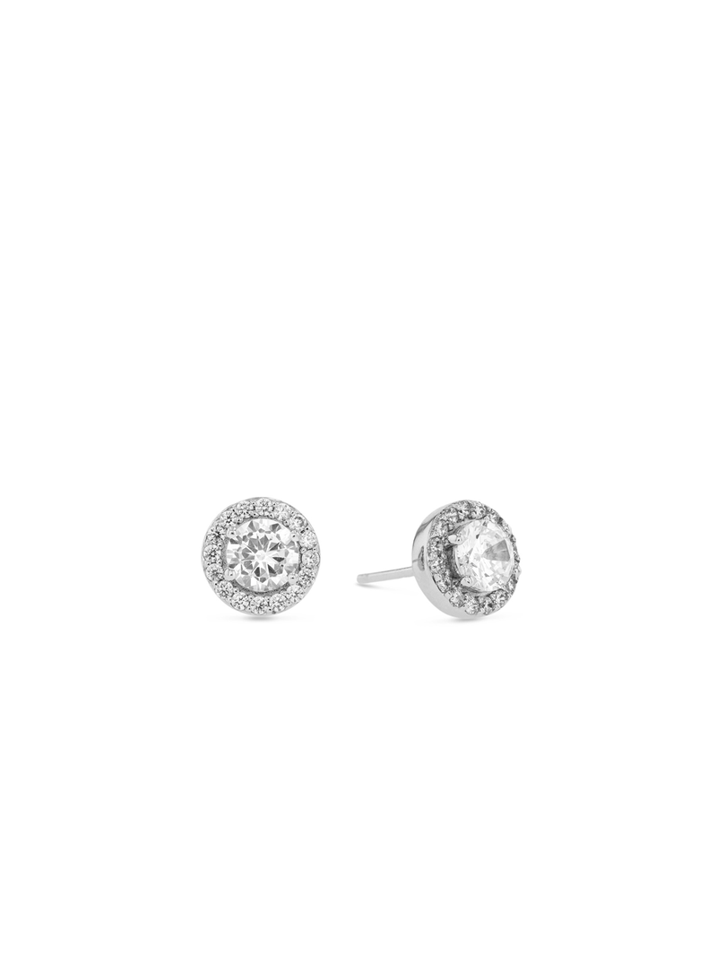 Cheté Sterling Silver & Cubic Zirconia Halo Stud Earrings