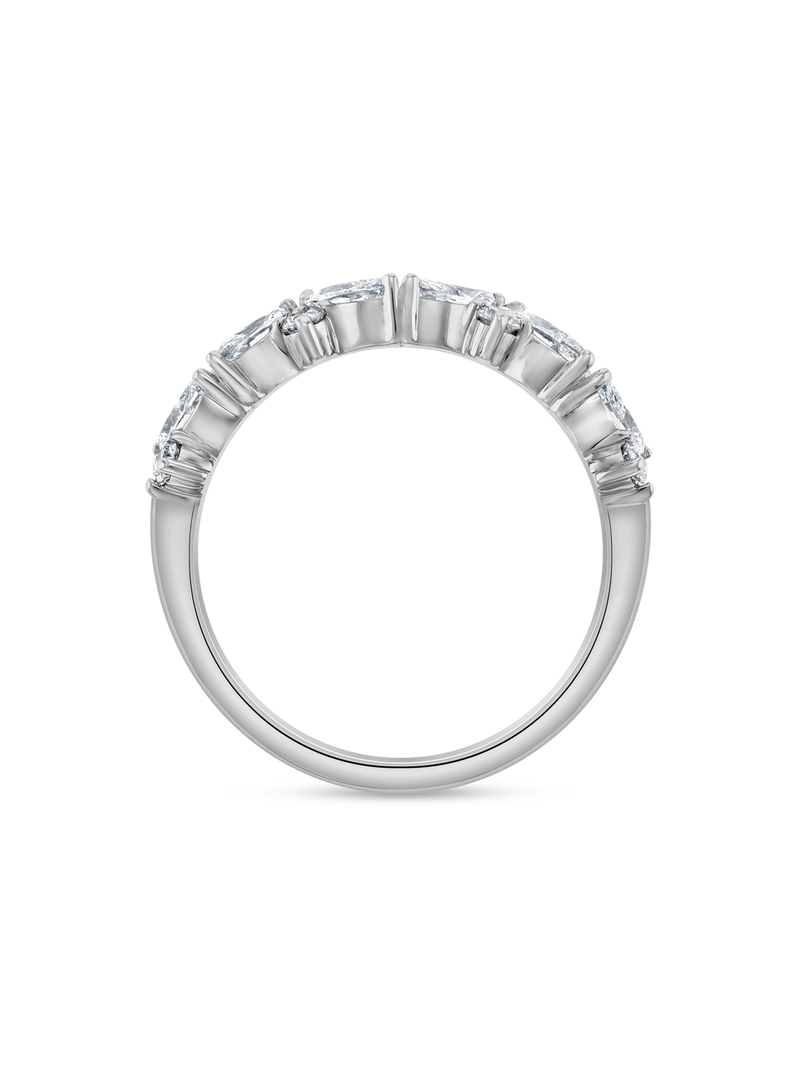 White Gold 1ct Lab Grown Diamond Marquise & Round Women’s Ring