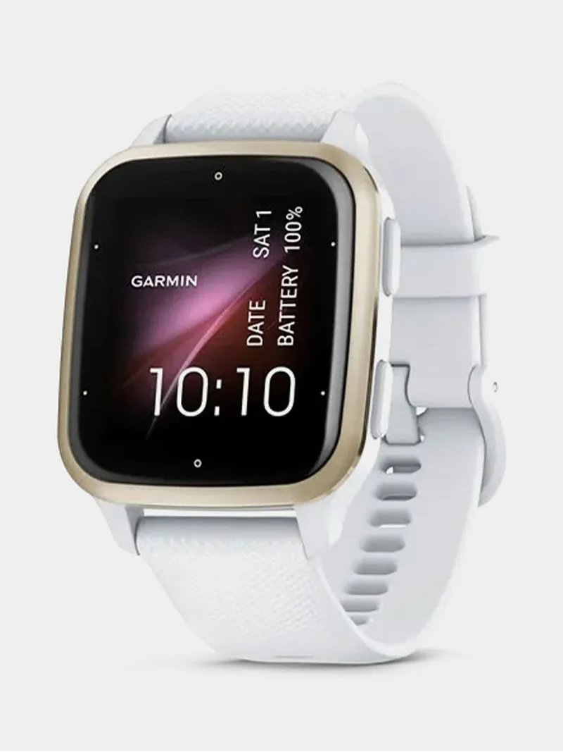 Garmin VENU SQ 2 CREAM GOLD BEZEL WITH WHITE CASE