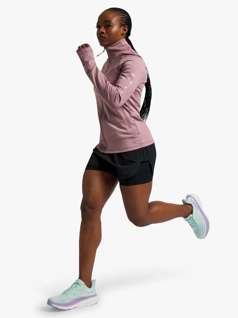 Womens TS - ACTV8 Podium Mauve Zip-Thru Run Jacket