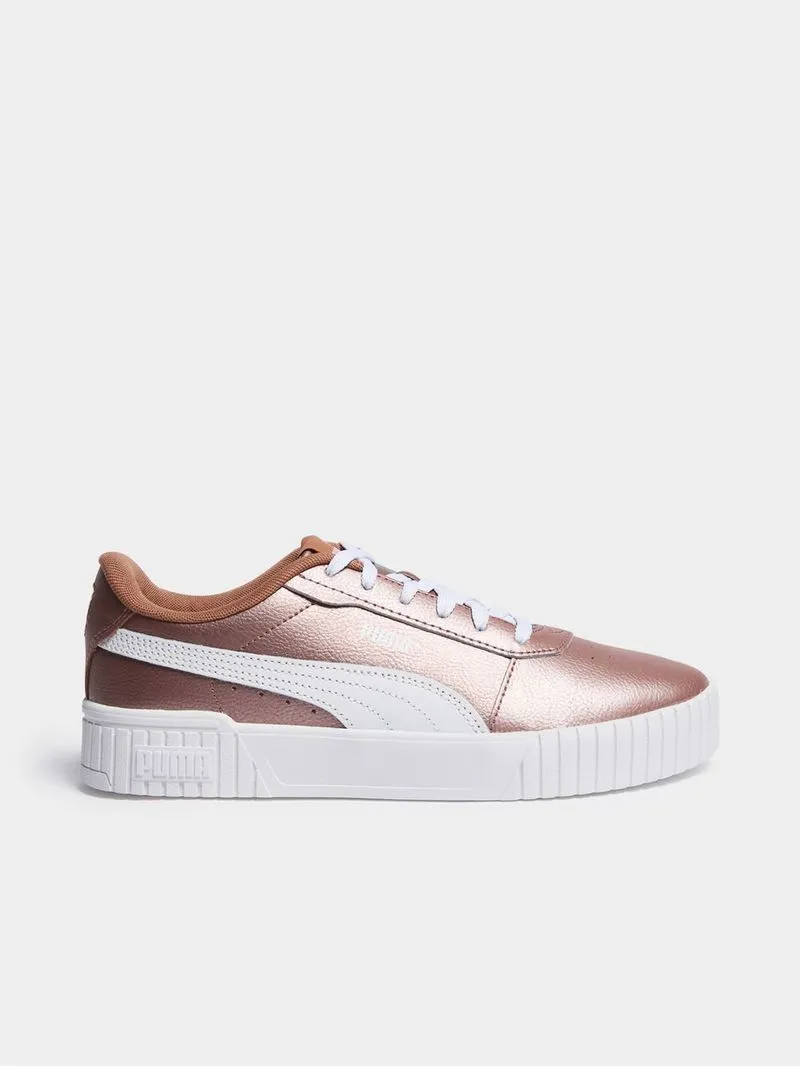 Junior Grade-School Puma Carina 2.0 Rose Gold/White Sneakers