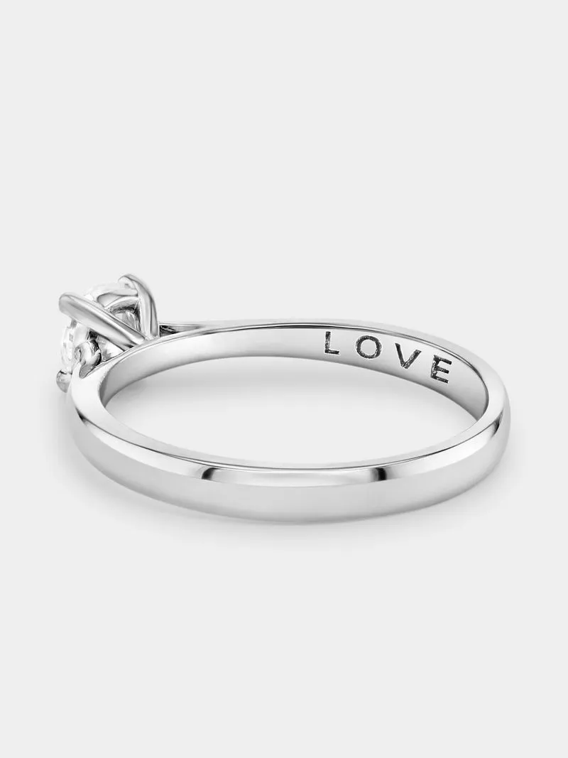 White Gold 0.50ct Diamond Round Solitaire Ring
