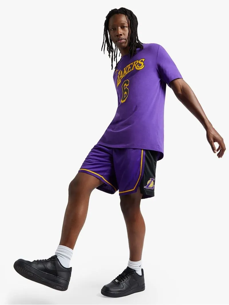 Nike Men's Los Angeles Lakers Statement Edition Dri-Fit Purple Shorts