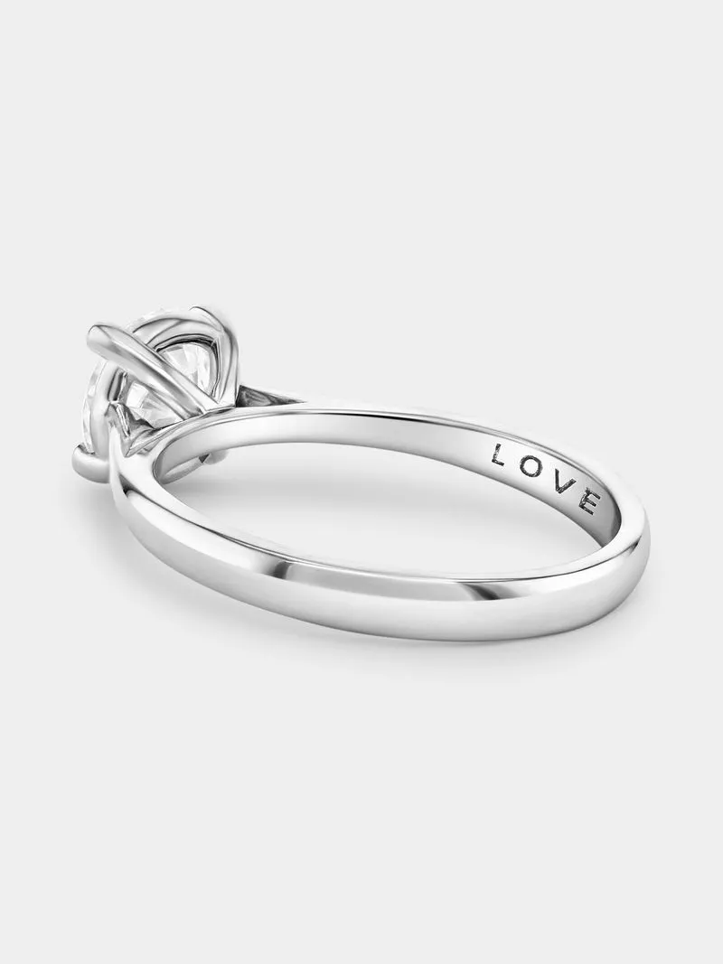 White Gold 1.00ct Diamond Round Solitaire Ring