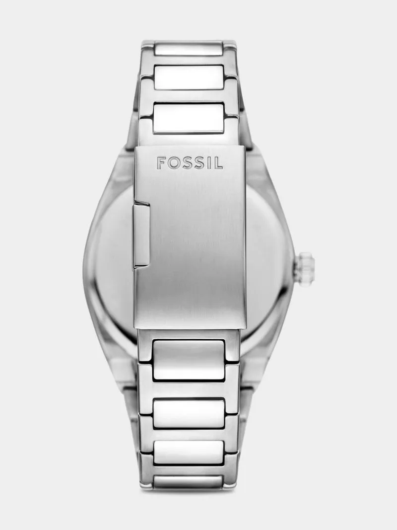 Fossil Everett Blue Dial Stainless Steel Bracelet Watch