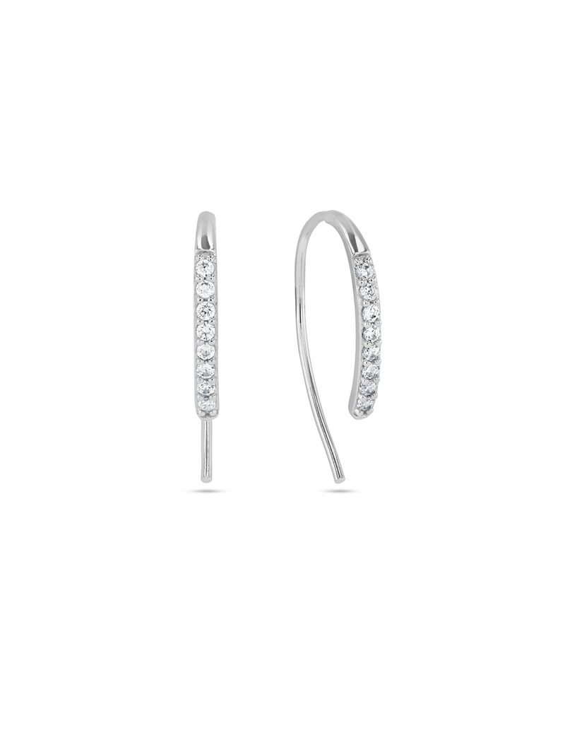 Sterling Silver Cubic Zirconia Women’s Drop Earrings