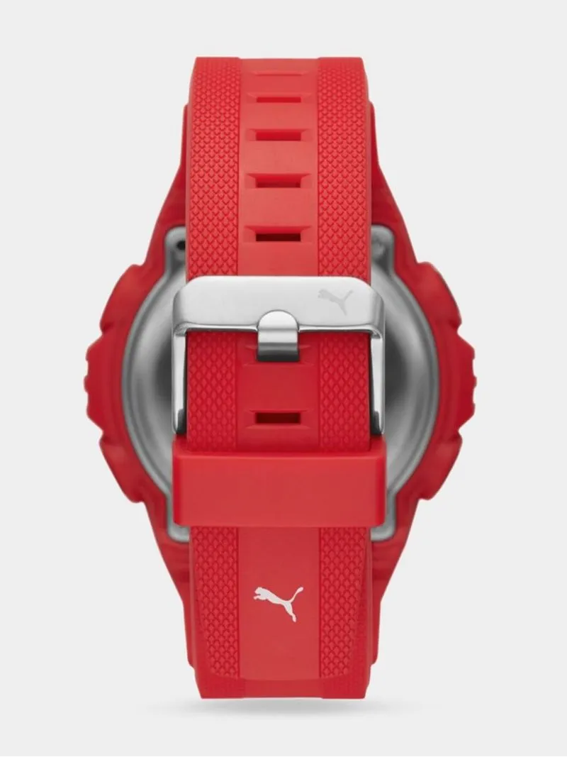Puma Men's Bold Red Digital Polyurethane Watch