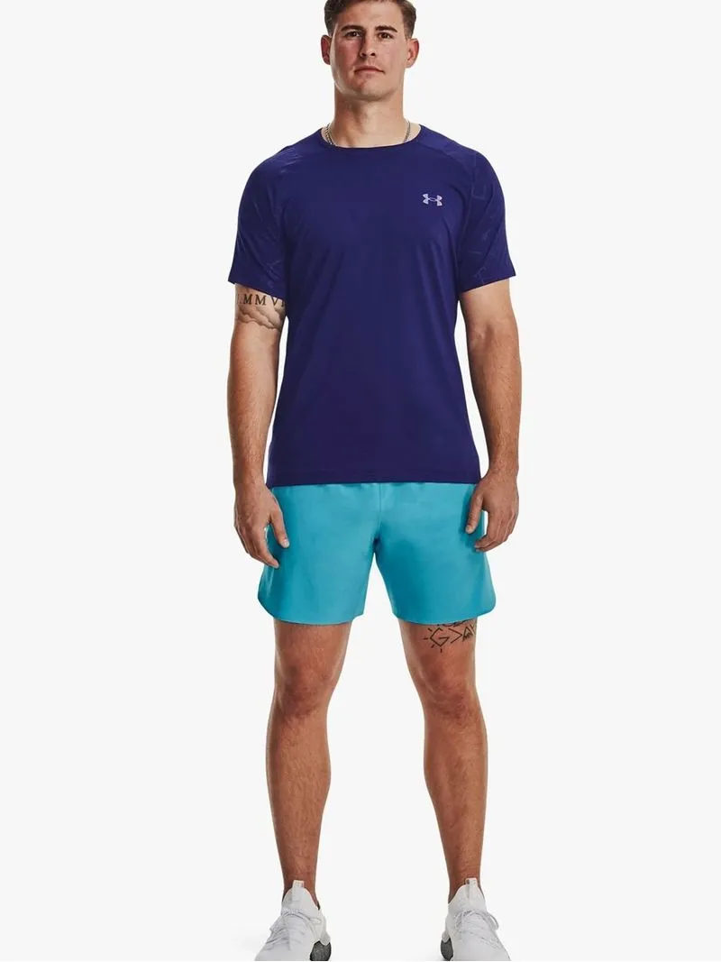 Men's Under Armour RUSH EMBOSS SS Dark Blue Tee