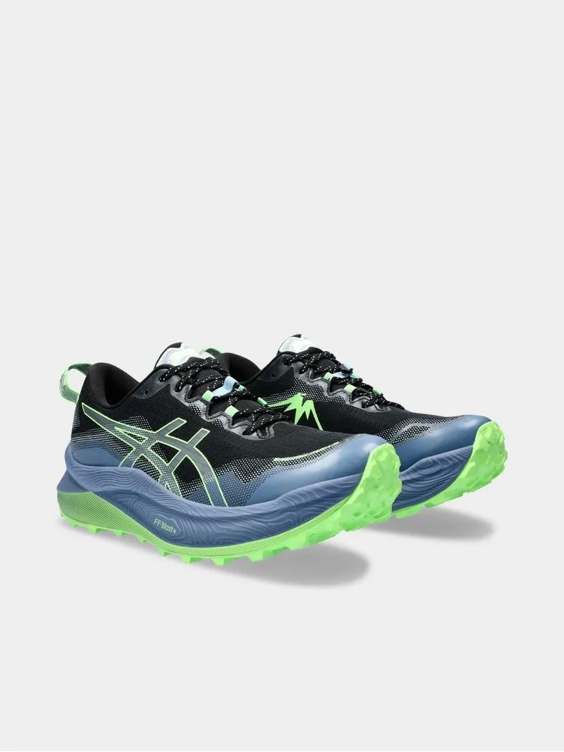 Mens Asics Gel-Trabuco Max 3 Black/Green Trail Running Shoes