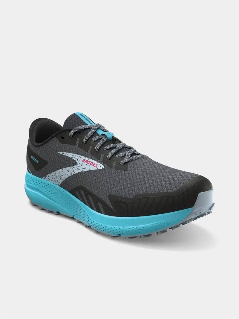 Womens Brooks Devide 4 Black/Ebony/Bluefish Running Shoes