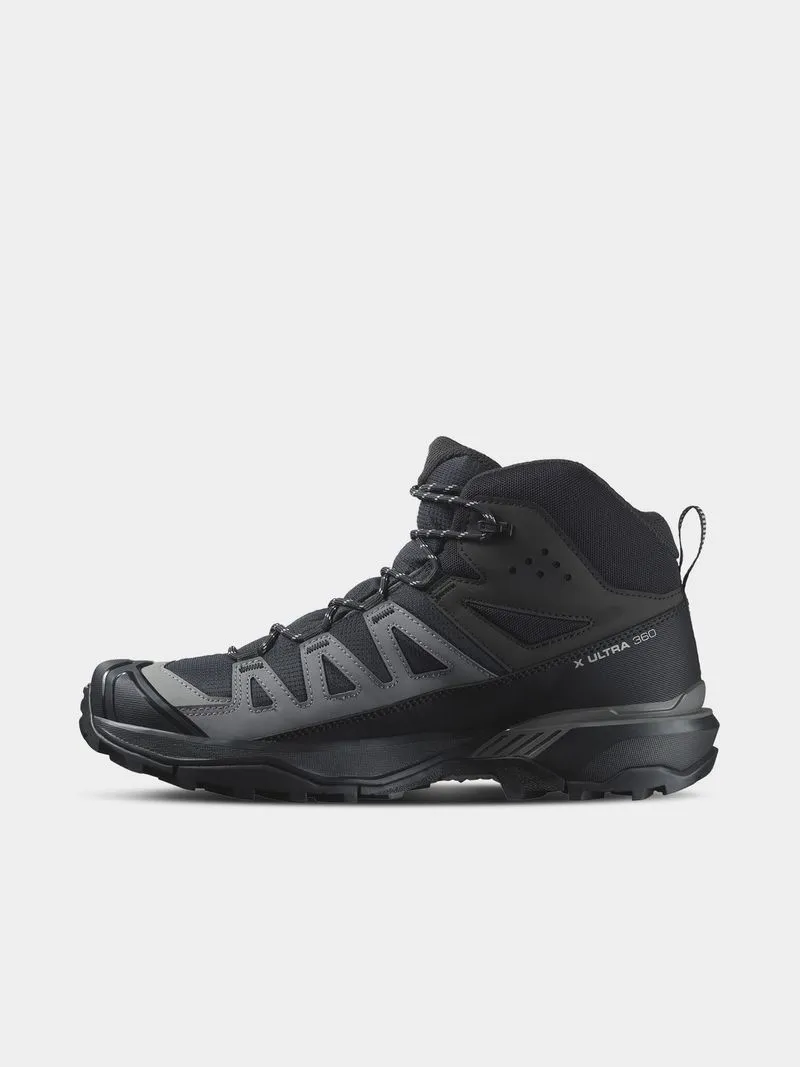 Mens Salomon X Ultra 360 Gore-Tex Black Mid Trail Running Shoes