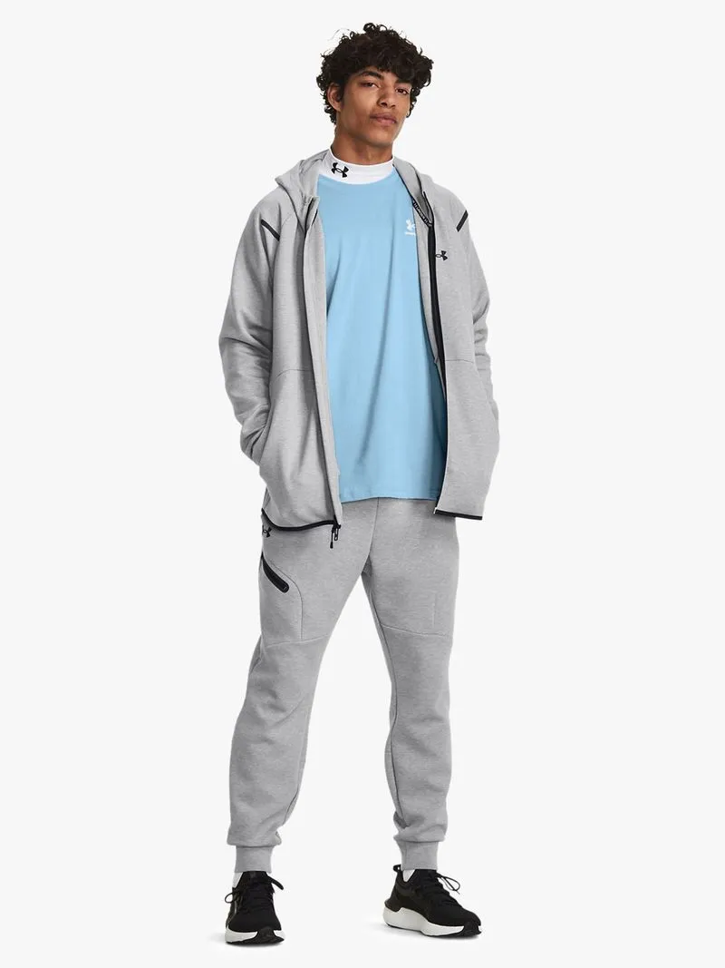 Mens Under Armour Unstoppable Full Zip Grey Hoodie