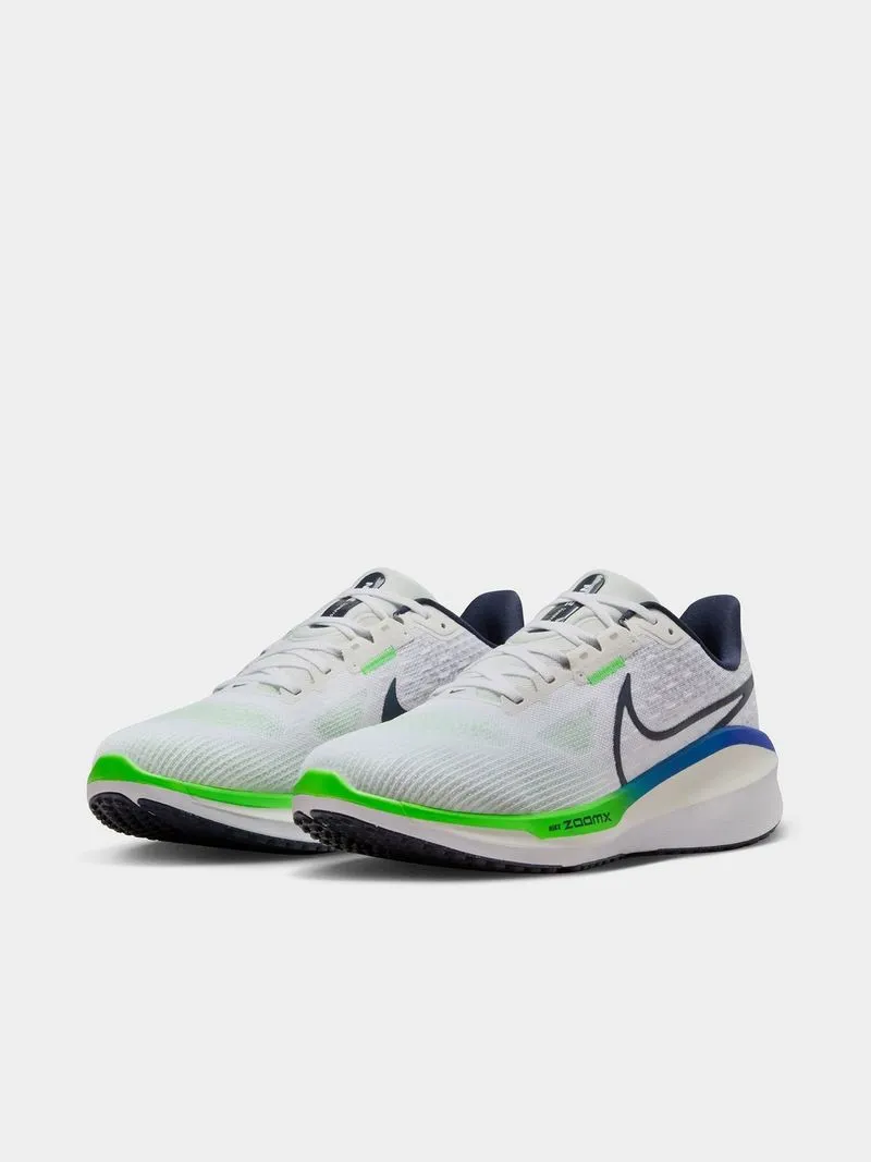 Mens Nike Air Zoom Vomero 17 White/Blue/Green Running Shoes