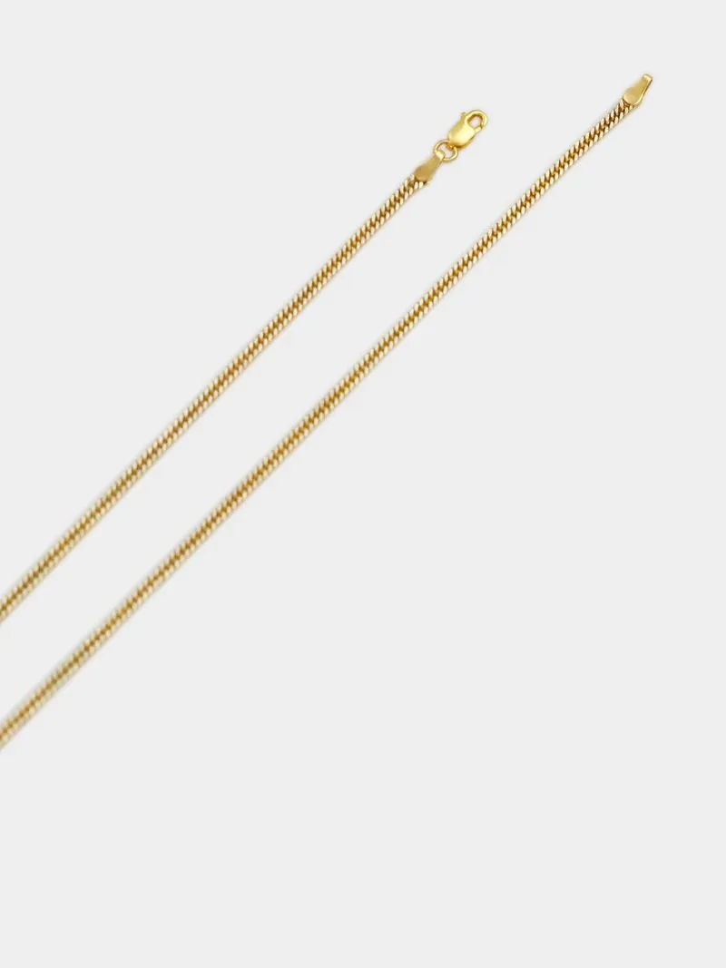 Yellow Gold & Sterling Silver Double Curb Chain