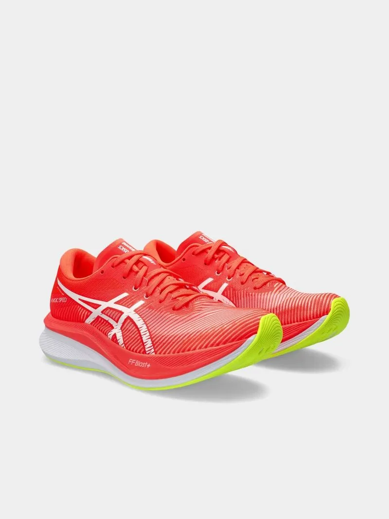 Womens Asics Magic Speed 3 Surise Red/White Running Shoes