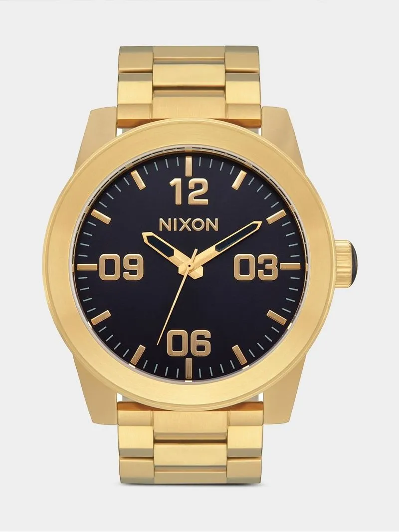Nixon Men's Corporal SS Gold Plated & Indigo Stainless Steel Watch