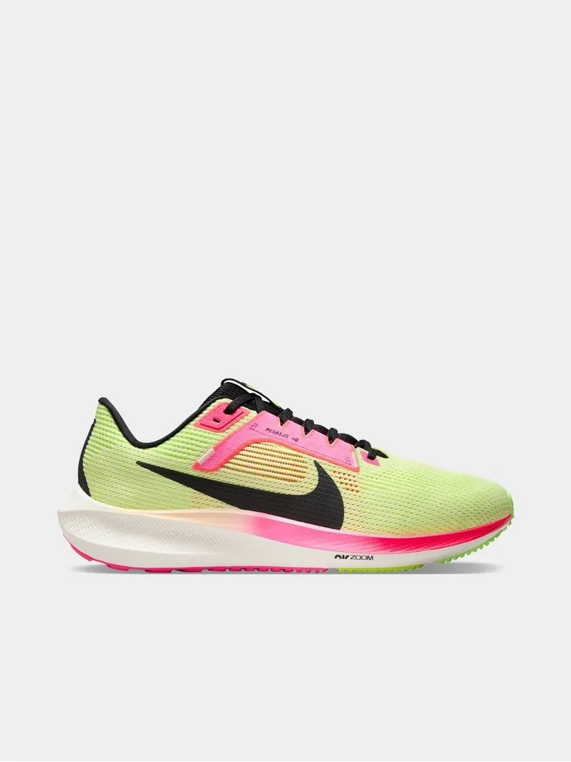 Mens Nike Air Zoom Pegasus 40 Yellow/Pink Running Shoes