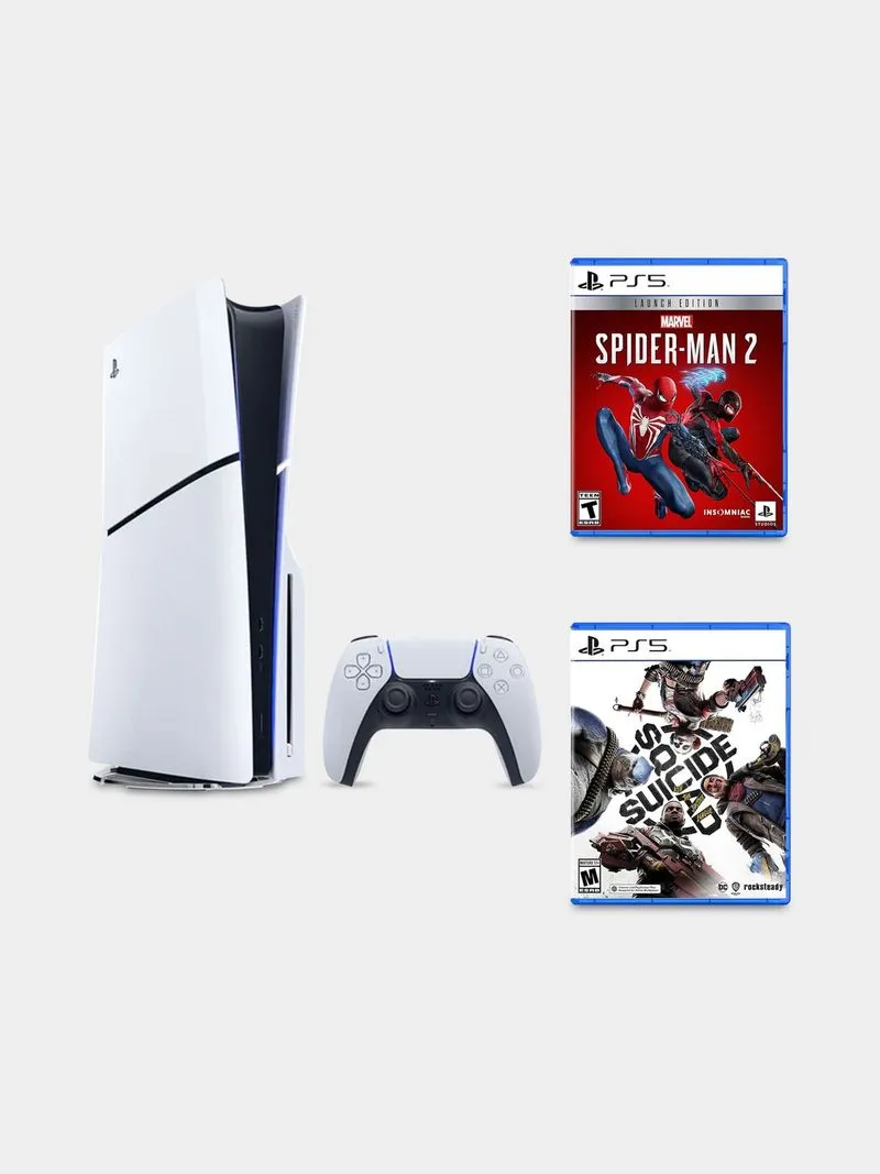 Playstation 5 Slim with Spiderman 2 and Suicide Squad Bundle