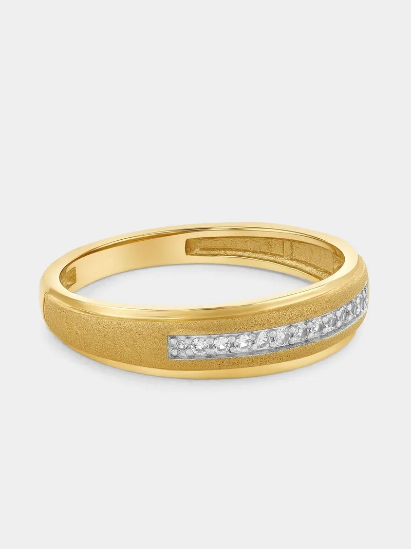 Yellow Gold Earth Grown Diamond Wedding Band