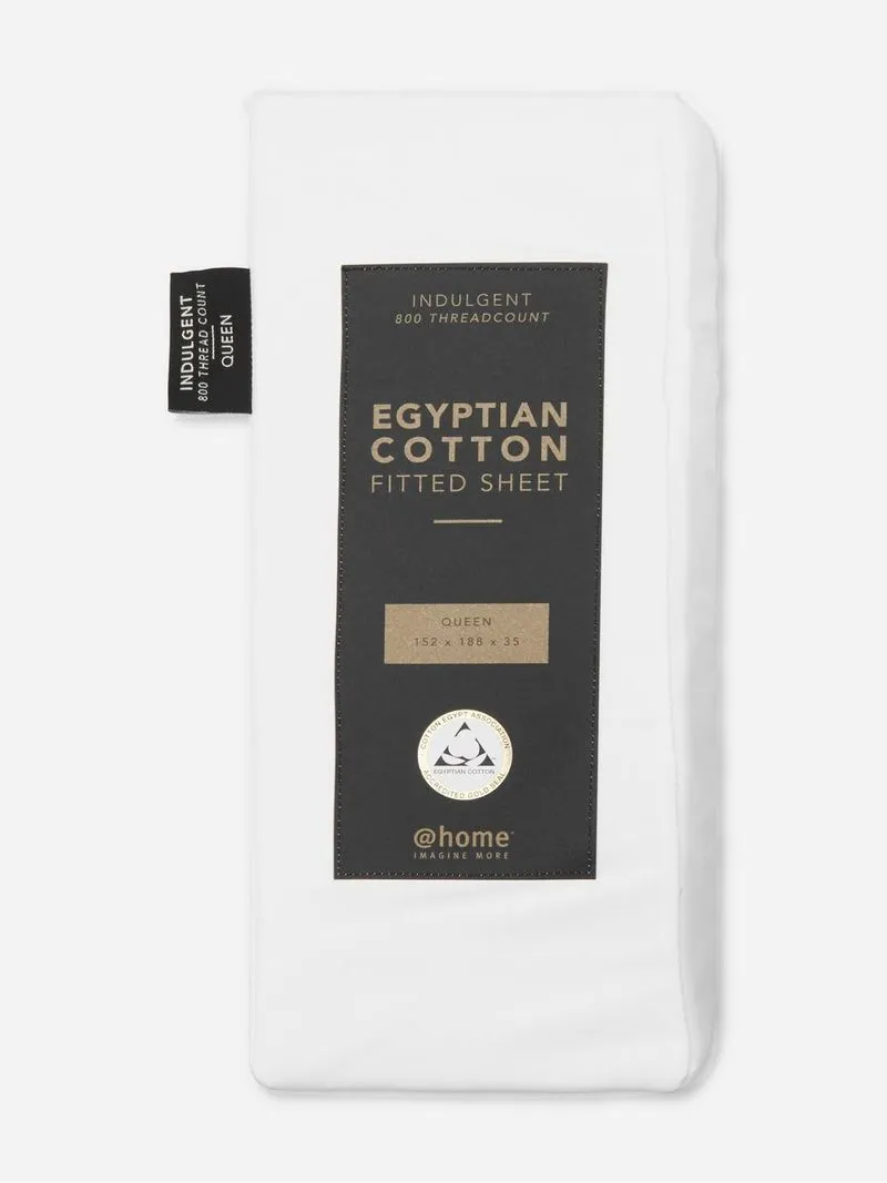 Gold Seal Certified Egyptian Cotton 800 Thread Count Fitted Sheet White