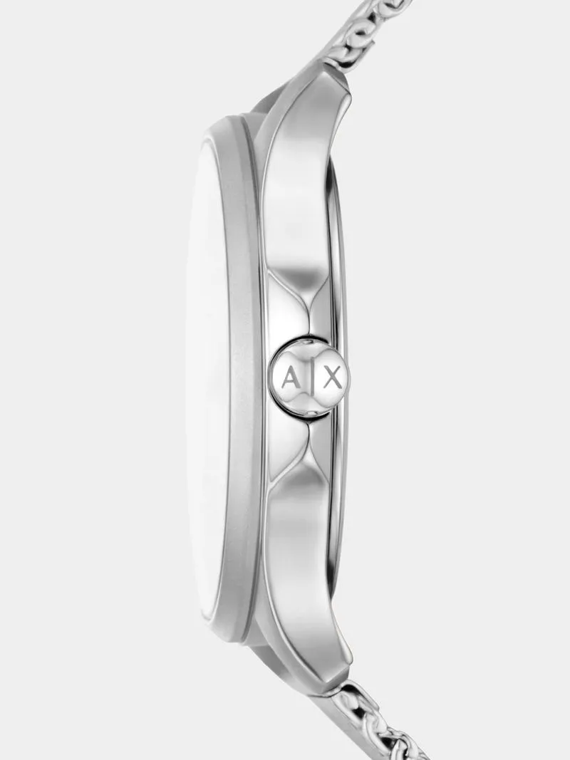 Armani Exchange Blue Dial Stainless Steel Mesh Watch