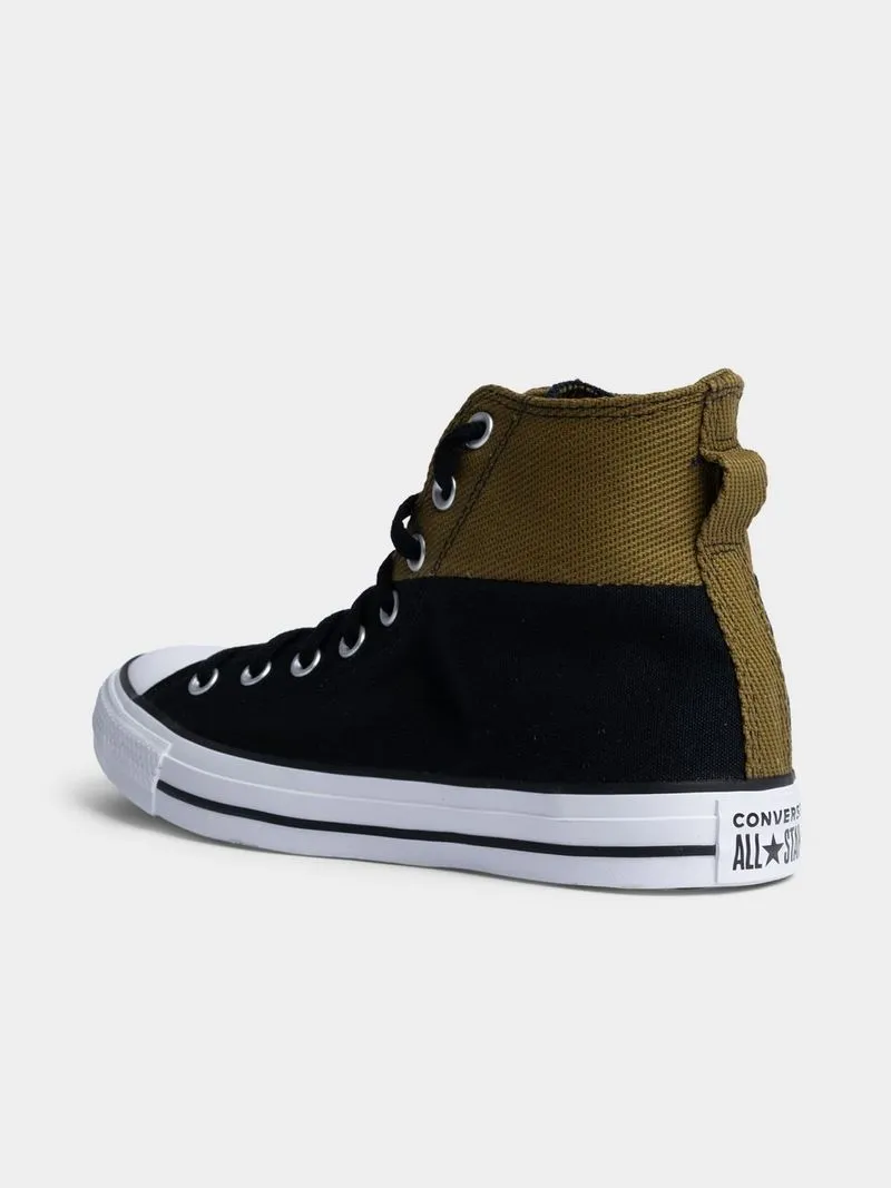 Mens Converse Chuck Taylor All Star Everyday Mid Black/Olive Sneaker