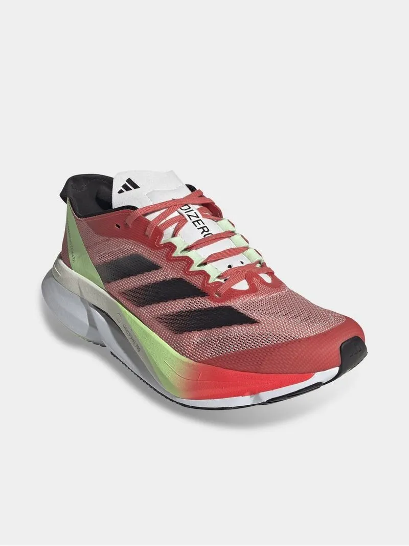 Womens adidas Adizero Boston 12 Red Running Shoes