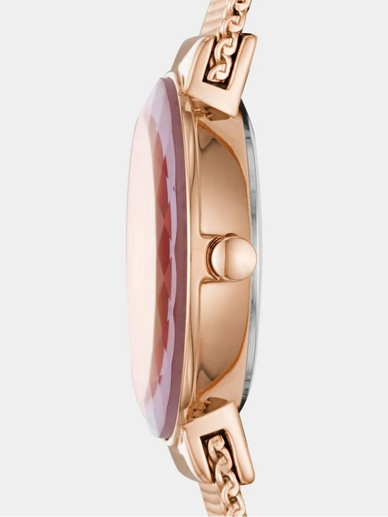 Skagen Women's Leonora Rose Gold Plated Stainless Steel Mesh Watch
