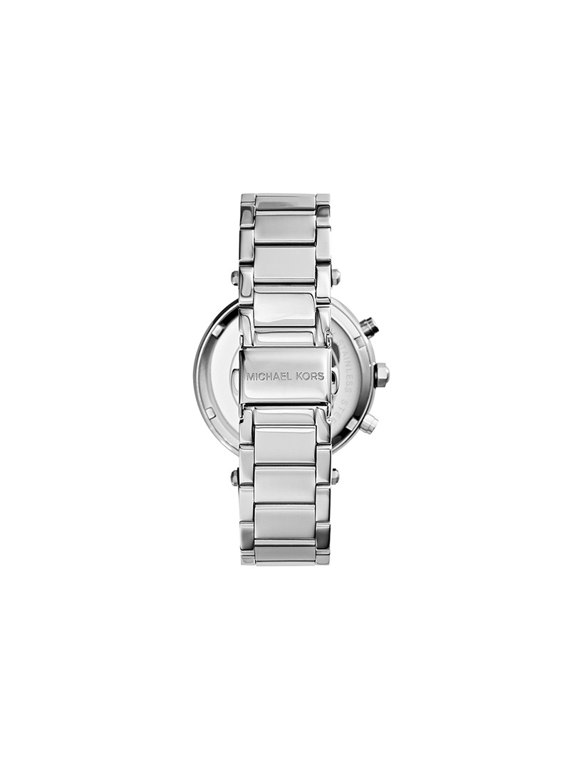 Michael Kors Ladies Parker Silver Tone Chronograph Watch