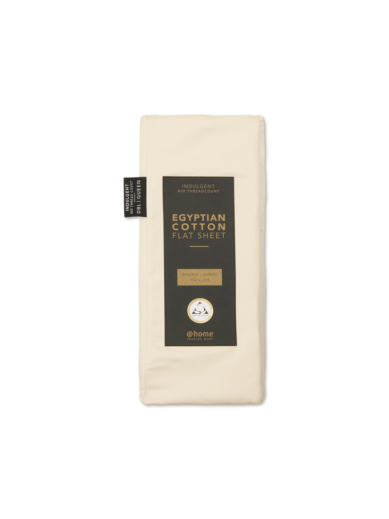 Gold Seal Certified Egyptian Cotton 800 Thread Count Flat Sheet Ivory