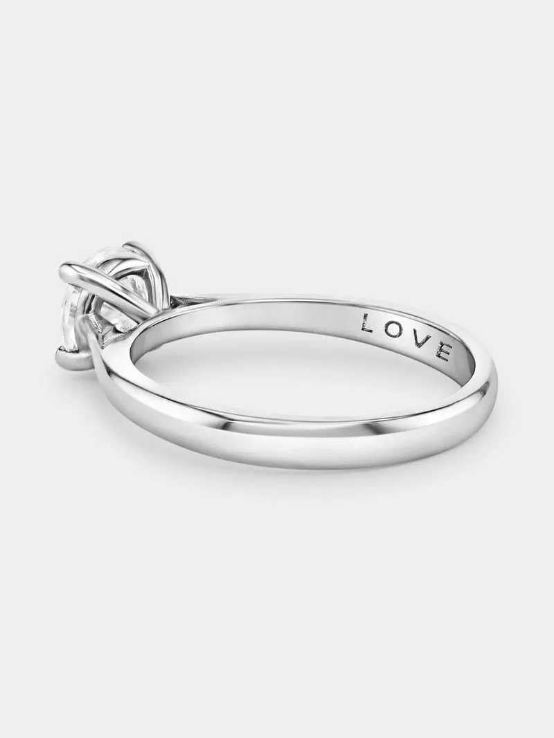 White Gold 1.00ct Diamond Round Solitaire Ring