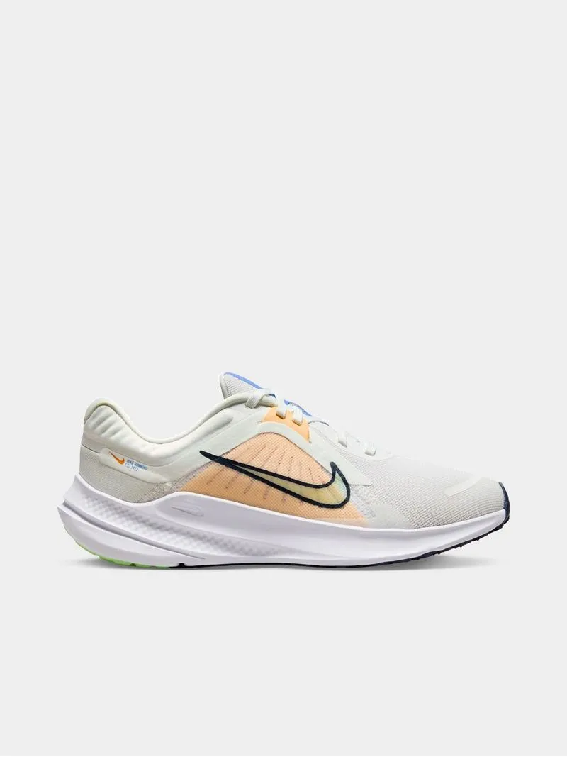 Womens Nike Quest 5 Summit White/Lime Blast Running Shoes