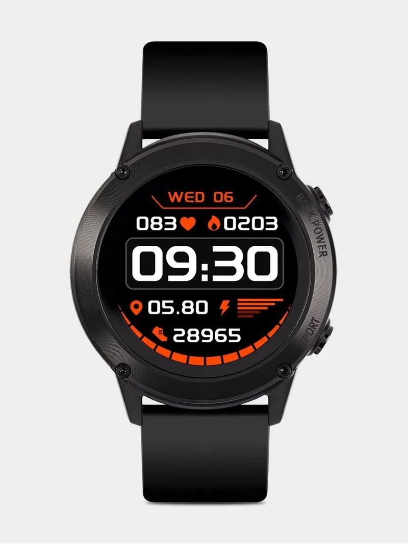 Reflex Active Series 18 Black Silicone Smartwatch