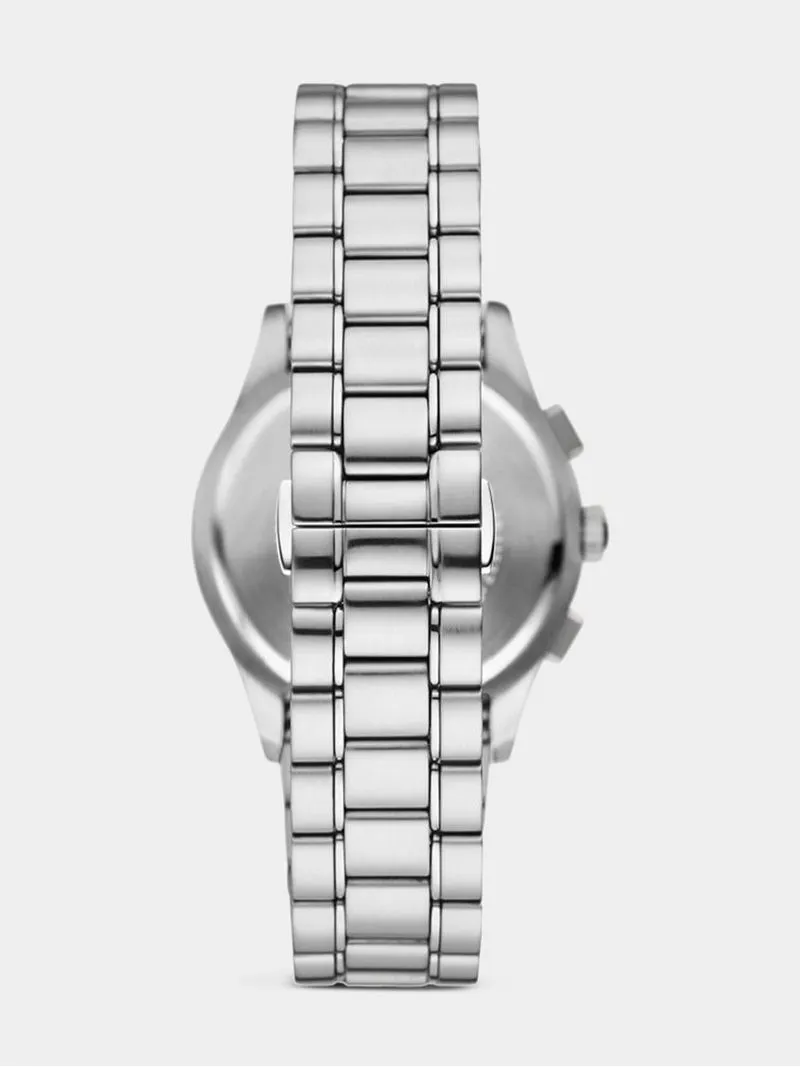 Emporio Armani Men's Blue Dial & Stainless Steel Chronograph Bracelet Watch