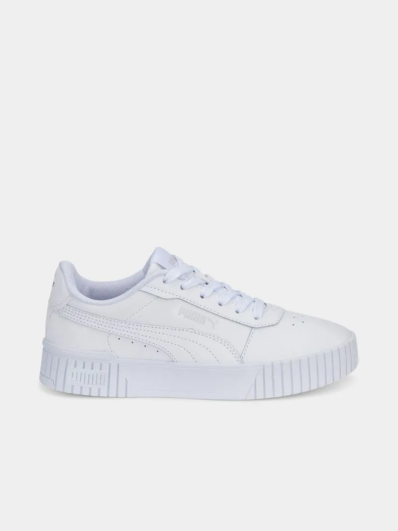 Junior Grade-School Puma Carina 2.0 White Sneakers
