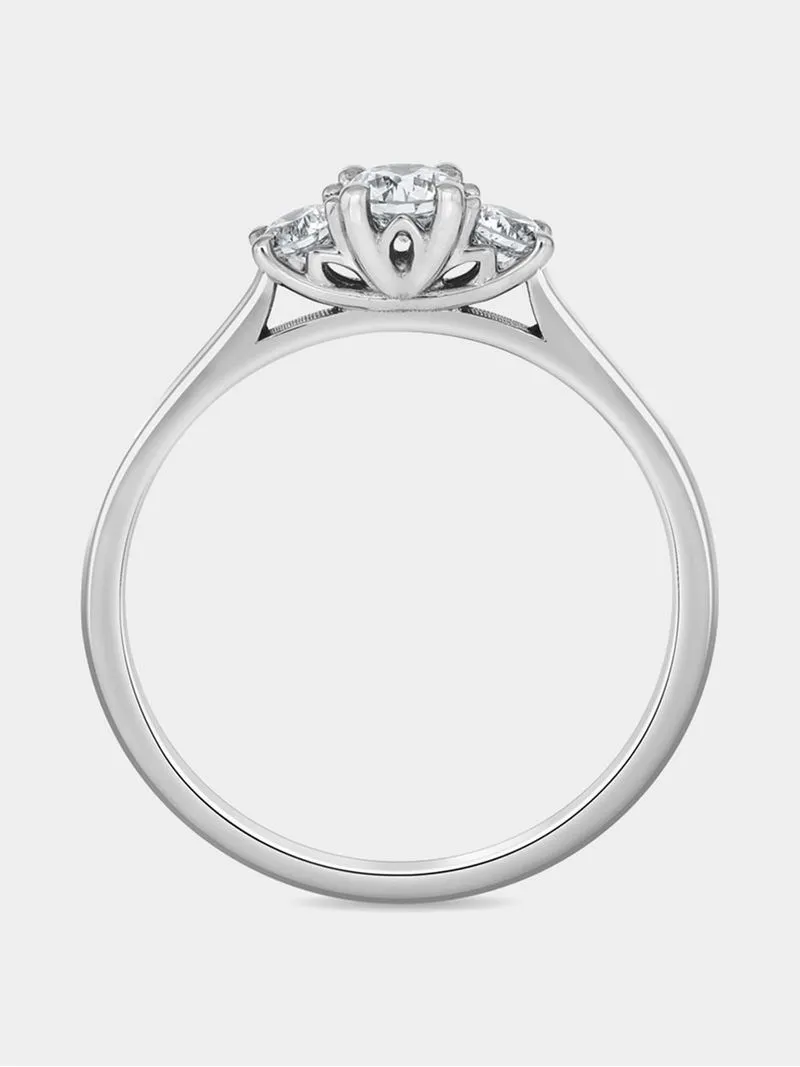White Gold 0.50ct Diamond Trilogy Twinset Ring