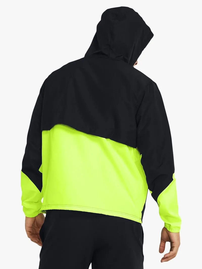 Mens Under Armour Legacy White/Black/Yellow Windbreaker Jacket