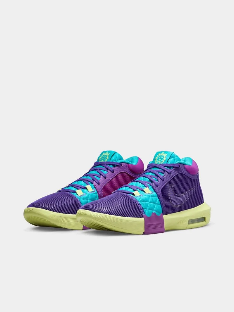 Mens Nike Lebron Witness 8 Purple/Turq Training Shoes