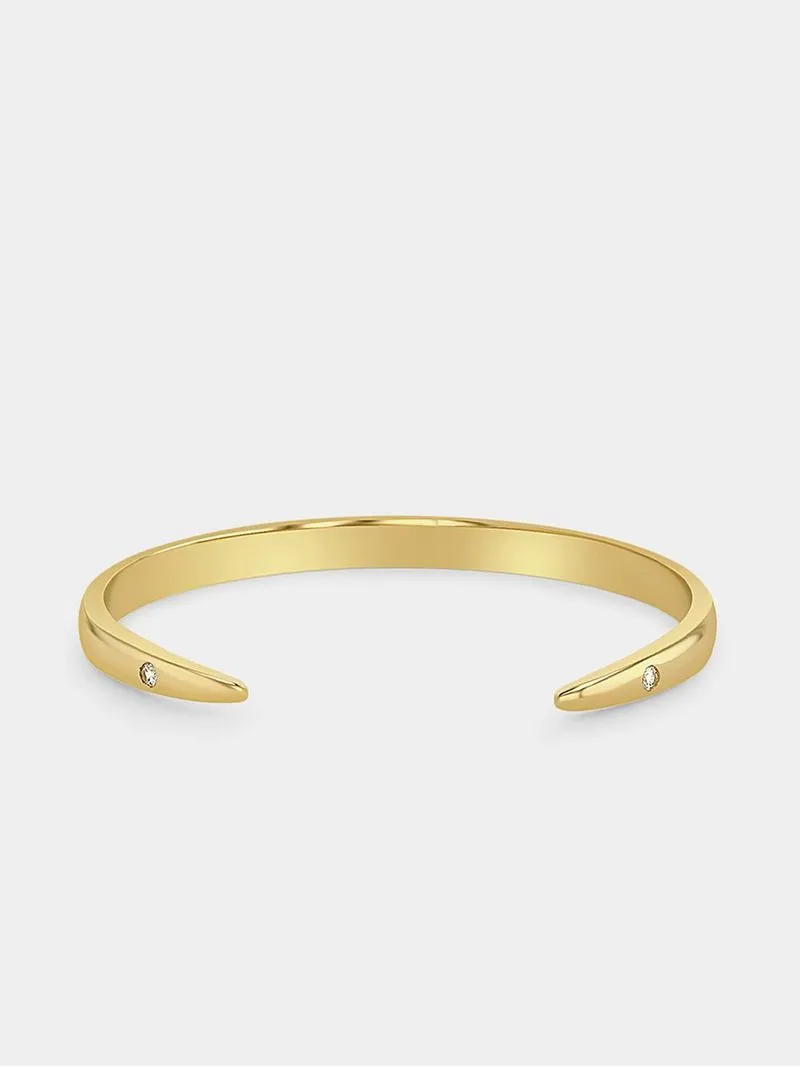 18ct Rose Gold Plated Women’s Open Horn Bangle