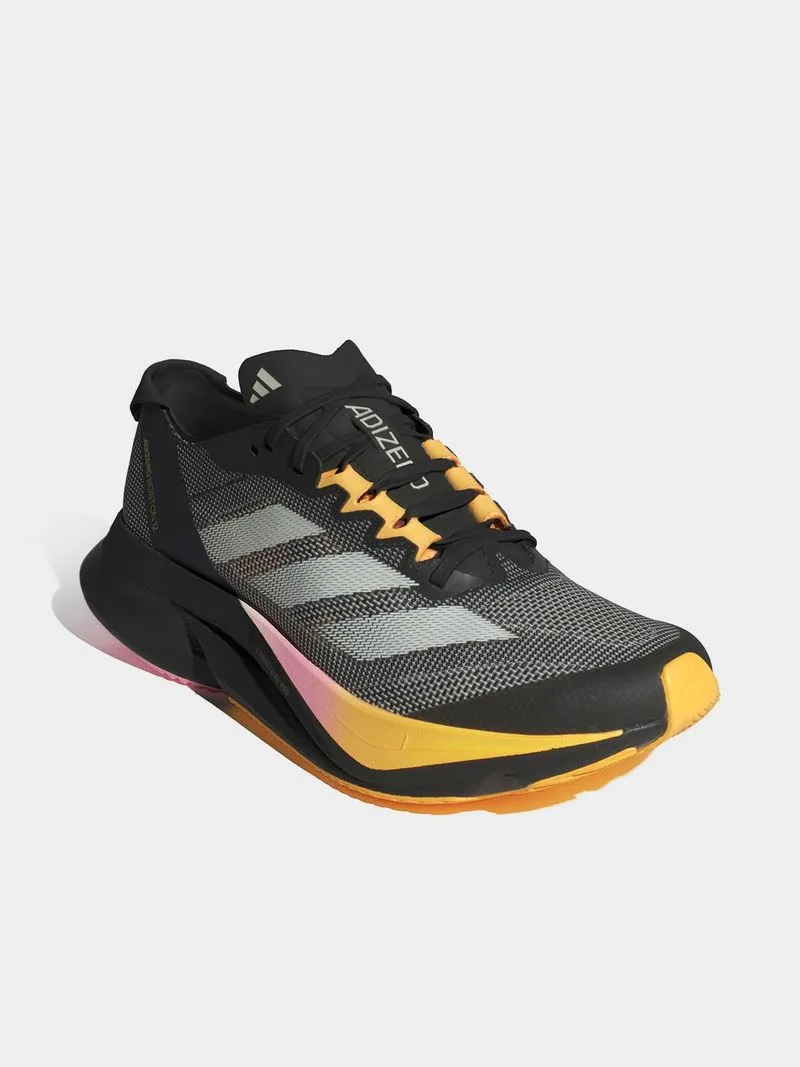Womens adidas Adizero Boston 12 Black/Zero Met/Spark Running Shoes