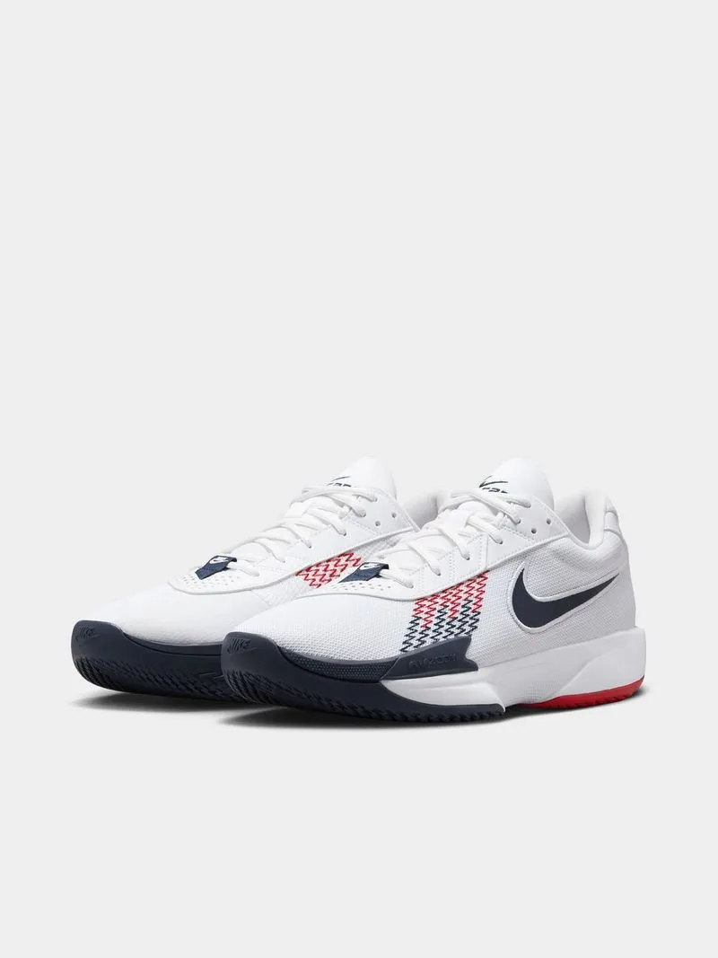 Mens Nike Air Zoom G.T Cut Academy White/Red Basketball Shoes