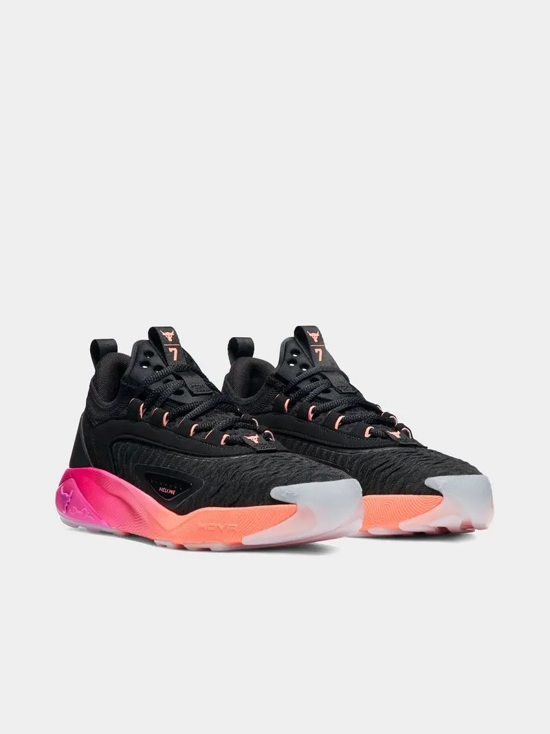Mens Under Armour Hovr Project Rock 6 Black/Purple Training Shoes