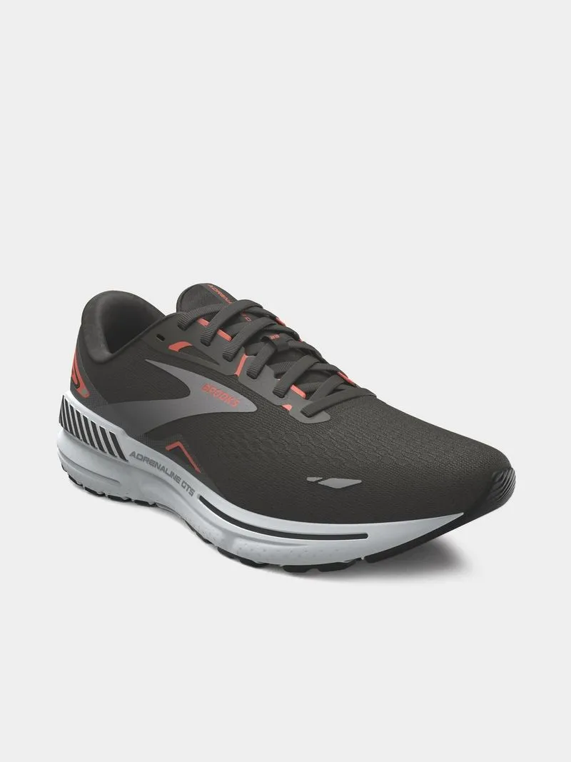 Mens Brooks Adrenaline GTS 23 Black/White/Red Running Shoes
