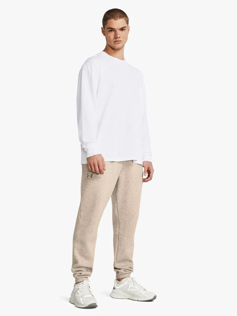 Mens Under Armour Essential Fleece Stone Jogger