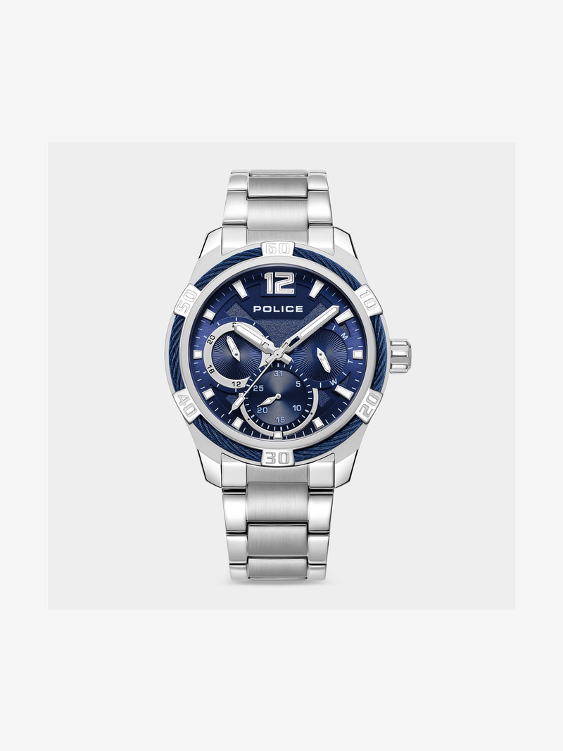 Police Chokery Stainless Steel Navy Dial Bracelet Watch